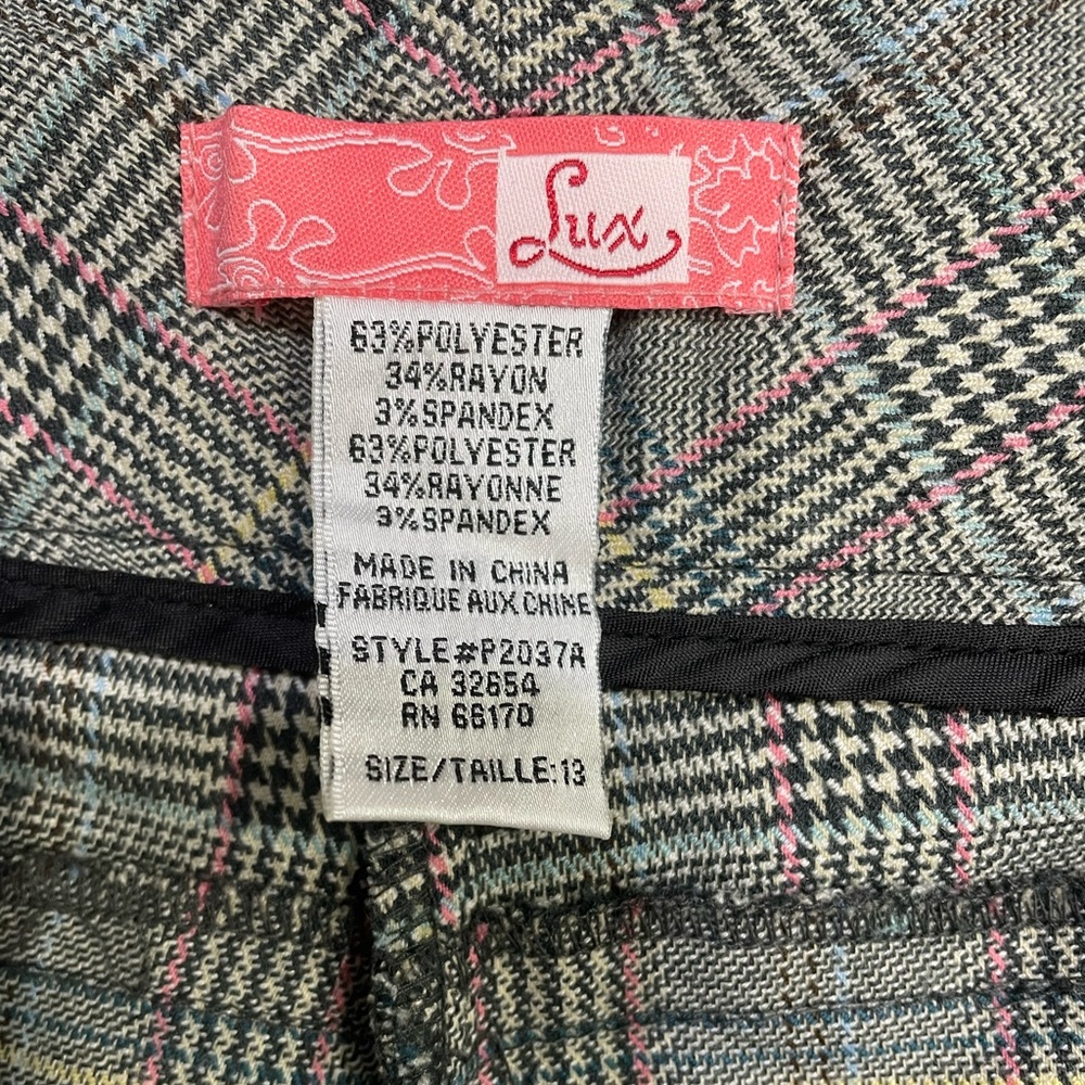 Lux Long Shorts Tweed Look Junior Girl Size 13  #4004 - Picture 8 of 12